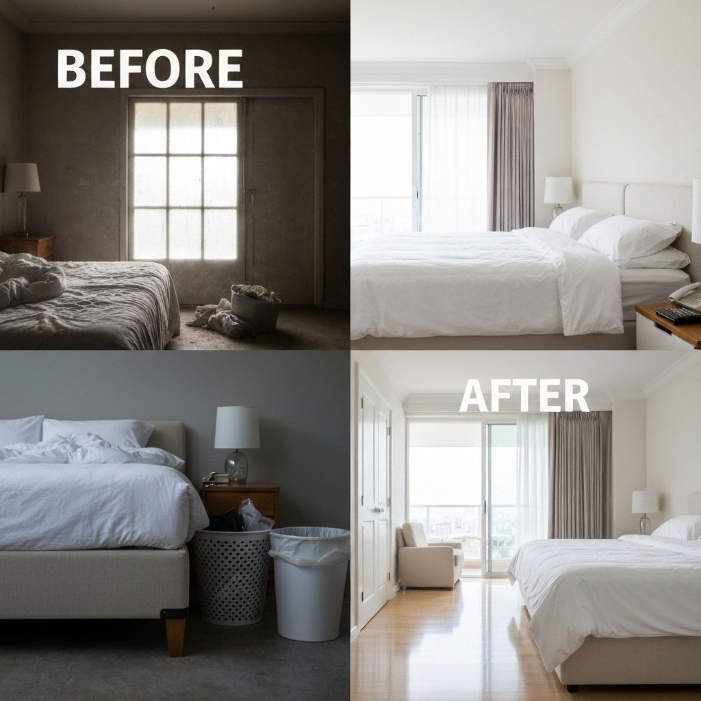 Before and after cleaning transformation